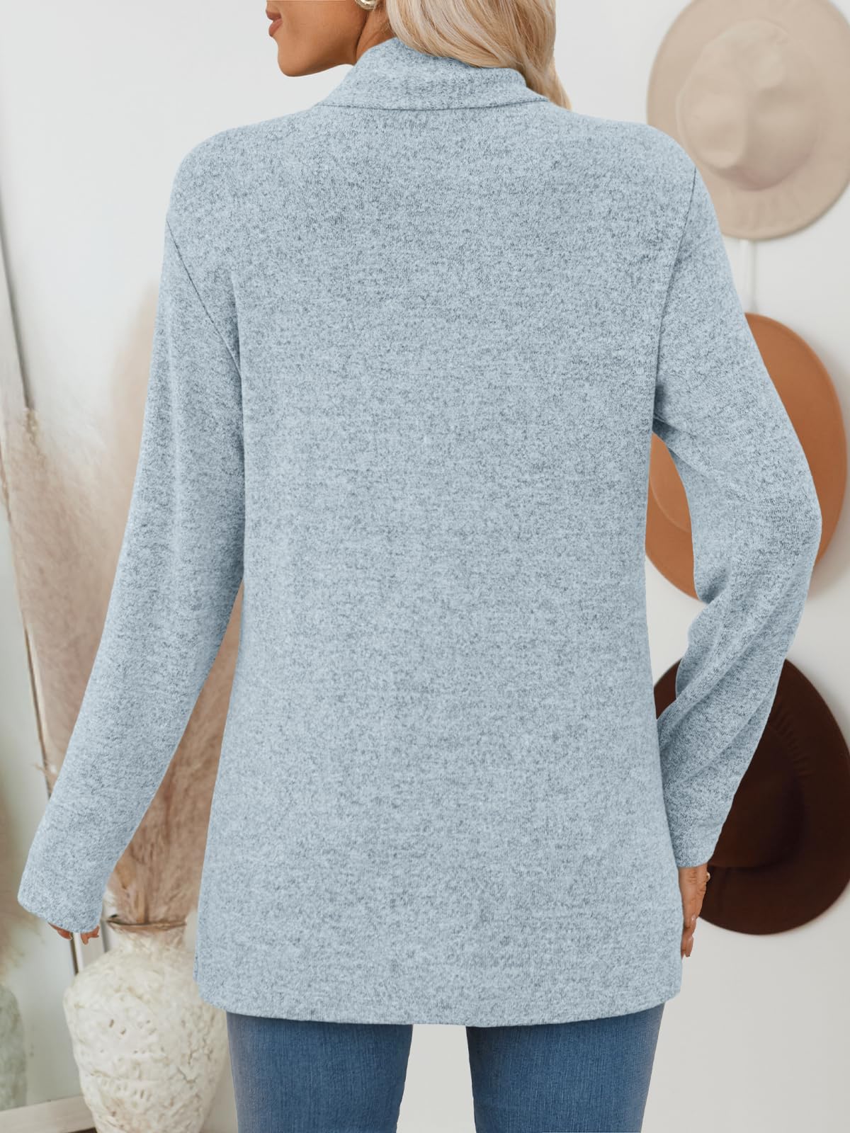 LILLUSORY Cardigan for Women Lightweight Cardigans Fall Fashion Outfits | Open Front Long Cardigan with Pockets, Business Casual Travel Outfits
