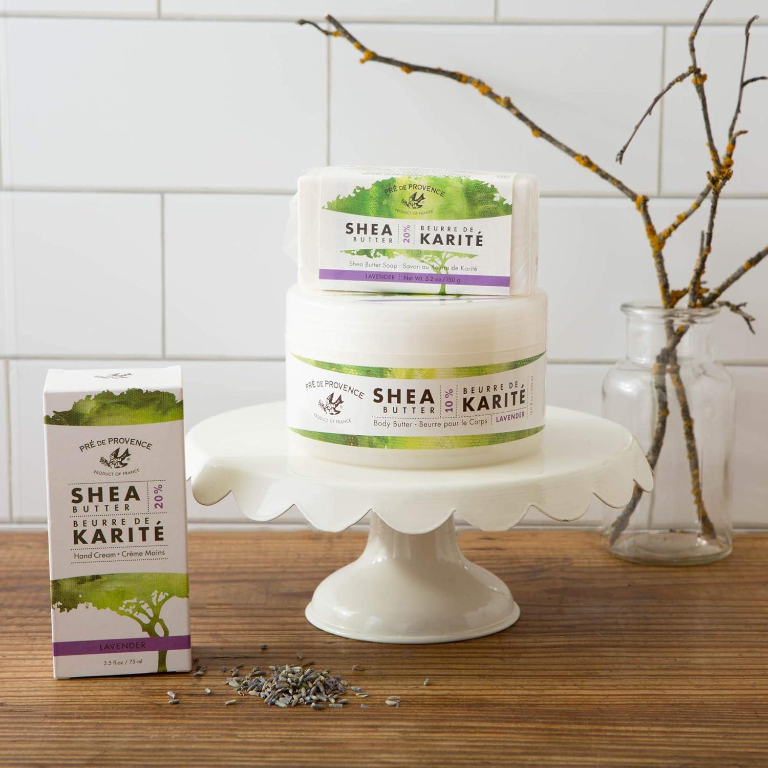 Pre de Provence Beurre De Karité Moisturizing Collection, Shea Butter Enriched Nourishing, Hand Cream, 75ML, Lavender