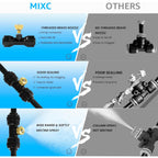 Mixc Misters For Outside Patio, 75Ft (23M) Misting Line+23 Mist Nozzles+3/4" Brass Adapter, Outdoor Misting Cooling System For Patio Backyard Garden Greenhouse Horse Corral
