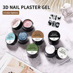 Finger Secret 3D Plaster Nail Gel,Sculpting Gel Nail Art for Unique Designs,UV/LED Curable Plaster GeL for Nails Stunning Manicures Easy to Apply 3D Nail Gel with Sculpture Pen in Home or Salon