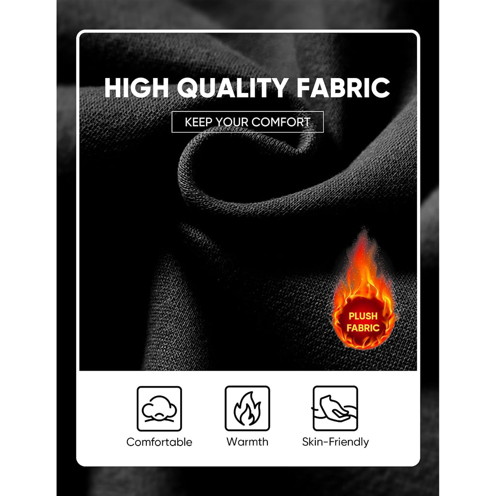 Jmierr Mens Fleece Lined Hoodie Pullover Drawstring Pocket Winter Warm | Cozy Fleece-Lined Pullover, Adjustable Drawstring Hood, Kangaroo Pocket, Regular Fit, 65/35 Poly-Cotton, Easy Wash