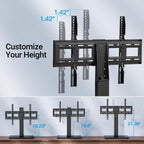 PERLESMITH Universal Swivel TV Stand Legs for 37-75 inch TVs, Height Adjustable Tabletop Mount Holds up to 99lbs, Television Table TV Stands for Livingroom & Bedroom, Universal VESA 600x400mm, PSTVS13