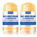 Urea Cream Stick 60% plus 2% Salicylic Acid, 2PCS Maximum Strength Urea Cream for Feet, Foot Lotion Stick for Cracked Heels, Dry Hands & Rough Knees, Callus Remover & Skin Softener, Soften Dead Skin