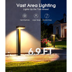 Solar Pathway Lights Outdoor, 8 Pack Garden Lights Solar Powered Path Lights With Larger Led Lens, 2 Light Modes Waterproof Outdoor Solar Light For Yard Driveway Walkway Landscape, Warm White