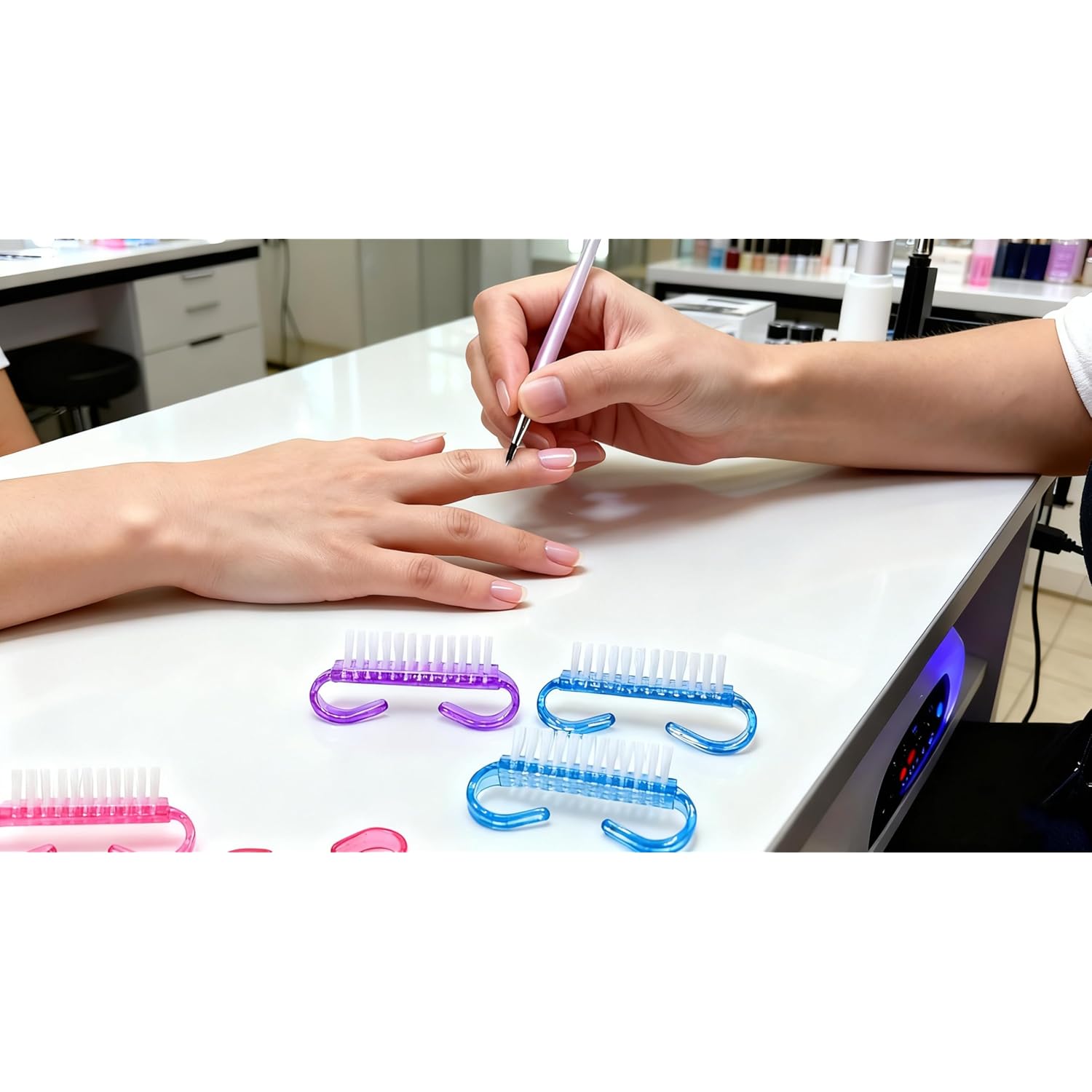 24-Pack Handle Grip Nail Brush(assorted color), Fingernail Scrub Cleaning Brushes for Toes and Nails Cleaner, Pedicure Brushes for Men and Women