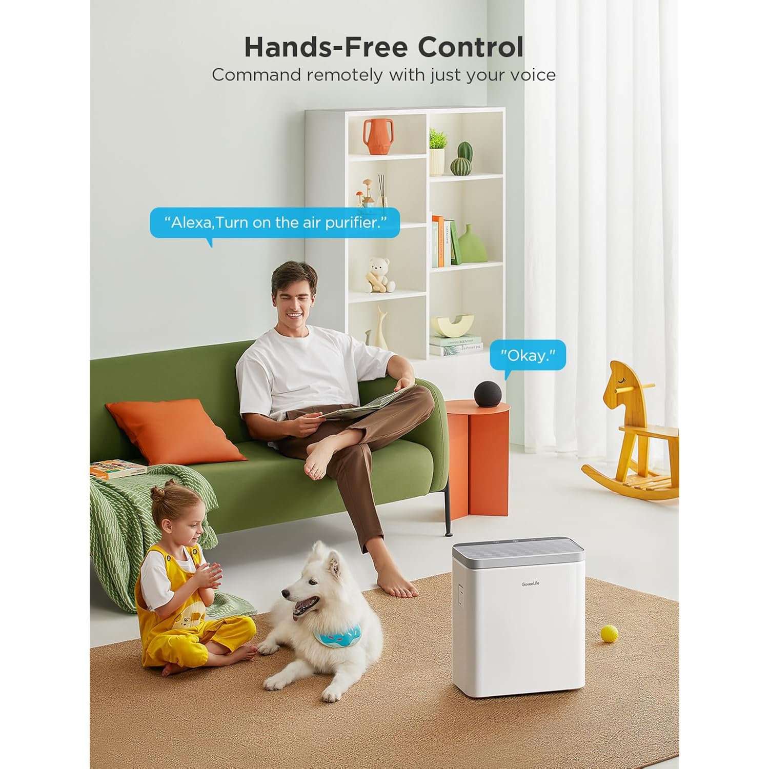Goveelife Smart Air Purifier For Home Large Rooms, Covers Up To 1046 Ft², Pm2.5 Monitor, Sleep Mode, 3-In-1 Filter Air Purifier With App And Alexa Control For Pet Hair, Odors, Pollen And Smoke