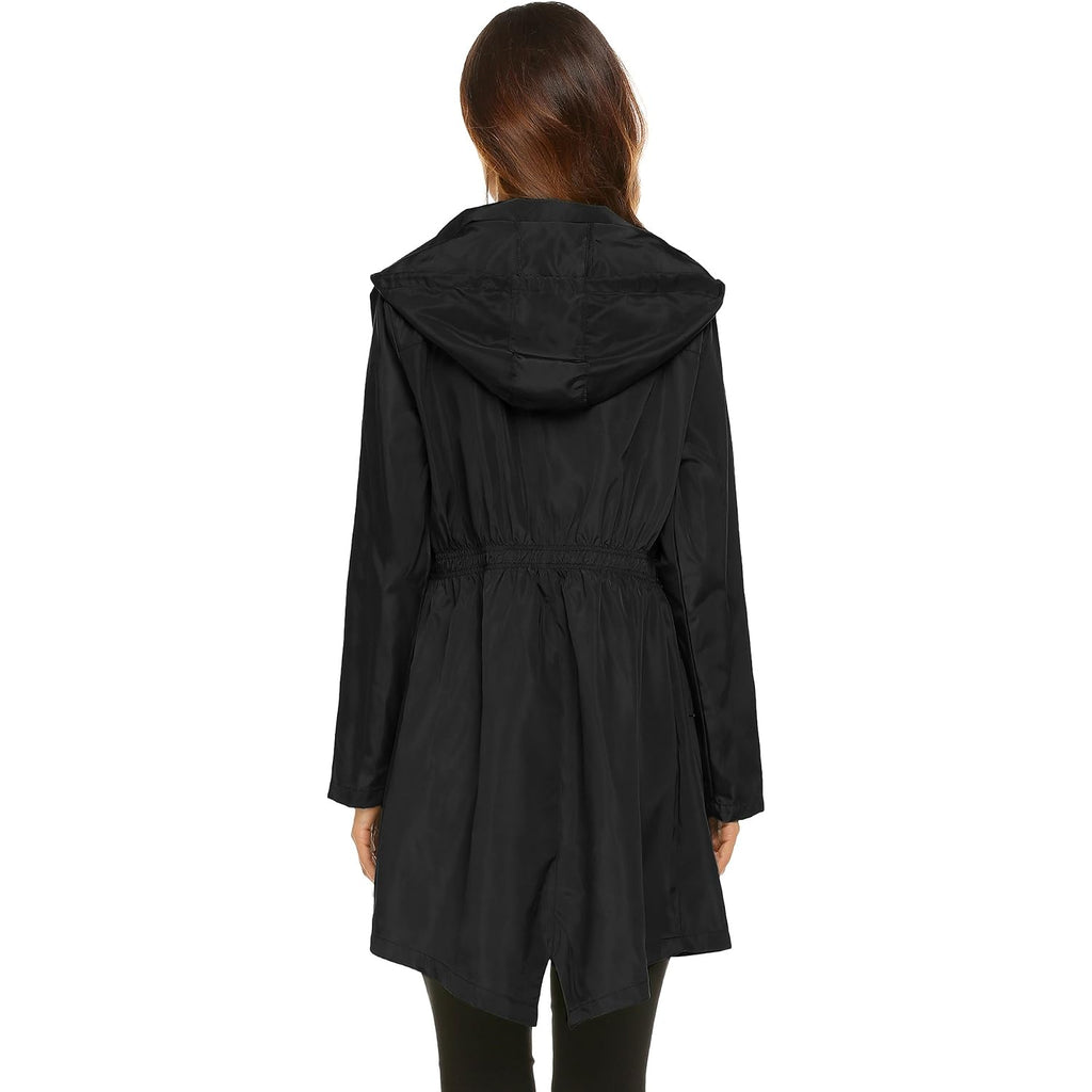 Lomon Women Waterproof Lightweight Rain Jacket Active Outdoor Hooded Raincoat