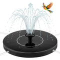 1.5W Solar Fountain, Solar Water Fountain With 6 Nozzles, Solar Water Pump Floating Fountain For Bird Bath, Pond, Garden, Pool, Fish Tank