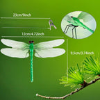 8 Packs Fake Dragonfly Clips,3D Outdoor Dragon Fly Decor Clip On Dragonfly For Bugs Dragonfly Garden Stakes Gardening Decoration Insert Plaque Yard Ornaments Outdoors