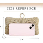 Clutch Purse for Women, Evening Bag with Removable Chain Strap Elegant Handbag for Wedding/Prom/Cocktail/Party