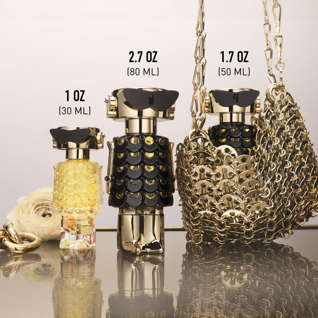 Rabanne Fame Parfum for Women - Intense Chypre Woody Perfume with Jasmine, Incense & Musk - Long Lasting Refillable French Fragrance Spray from Grasse
