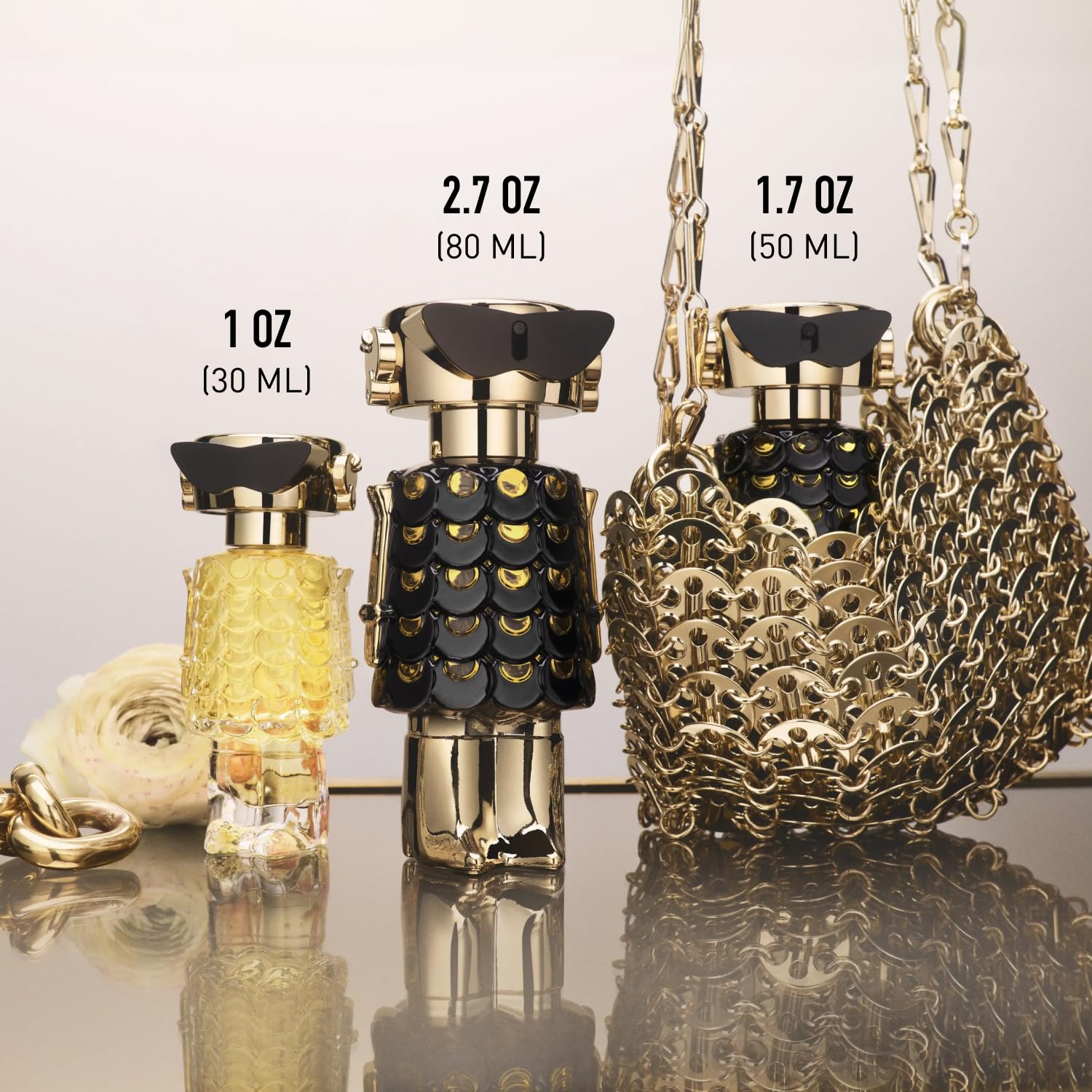 Rabanne Fame Parfum for Women - Intense Chypre Woody Perfume with Jasmine, Incense & Musk - Long Lasting Refillable French Fragrance Spray from Grasse