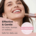 Kradaa Facial Hair Removal for Women: Electric Face Razor with LED Light - Painless & Instant Results Mini Shaver for Travel Use (Rose Gold)