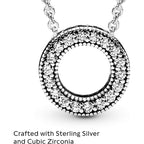 PANDORA Hearts of PANDORA - Gift for Her - Cubic Zirconia Necklace in Sterling Silver - With Gift Box - 17.7"