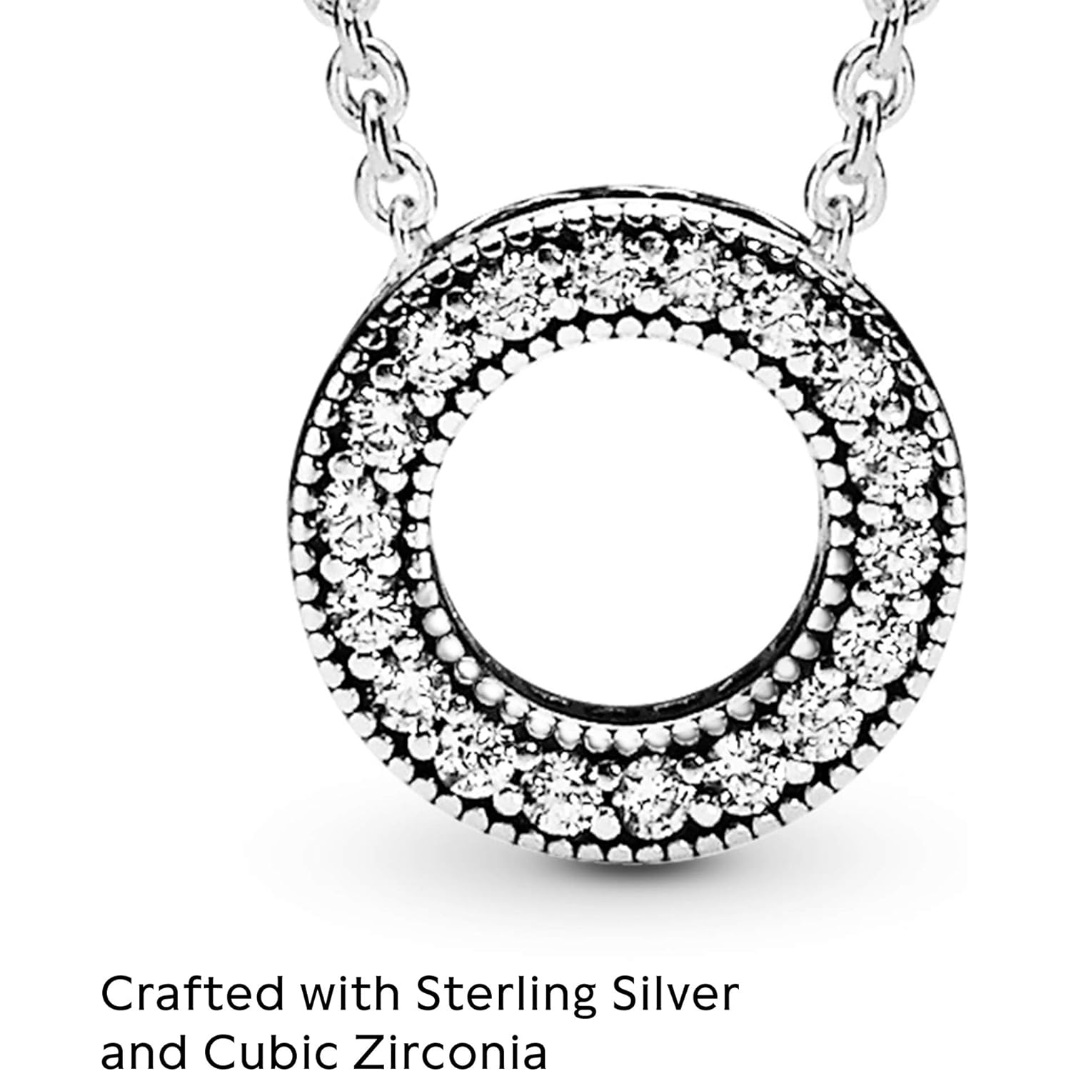 PANDORA Hearts of PANDORA - Gift for Her - Cubic Zirconia Necklace in Sterling Silver - With Gift Box - 17.7"