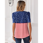 Zeagoo Women Blouses Puff Short Sleeve Tops V Neck Dressy Casual Spring Shirts Boho Floral Cute Clothes 2026