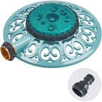 Melnor 65101-Amz Sprout Metal 8-Pattern Sprinkler And Quickconnect Product Adapter Amazon Bundle, Gooseberry Green