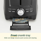 Cuisinart Core Collection 2-Slice Toaster | Extra-Long Slots For Artisan Bread, Bagel | High-Lift Quickview™ | Single Slice & Defrost Function | +30Sec Toast Boost | Removable Crumb Tray, Black