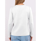 Anrabess Long Sleeve Shirts For Women,Soft Stretchy Wrinkle-Free Tops,Casual Crew Neck T Shirt For Work Daily Fall