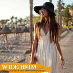 Pleneal Sun Hats for Women, UV Protection Wide Brim Ponytail Beach Hat Travel Packable Breathable Sun Hats UPF50+