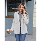 Button Down Shirts for Women Striped Collared Long Sleeve Blouses Dressy Casual Work Office Tops