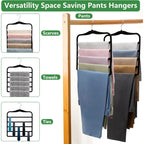 Closet Organizers And Storage,3 Pack Organization And Storage Pants-Hangers-Space-Saving,Velvet Hanger For Dorm Room For College Students Girls Boys Guys Hanging Jean Scarf