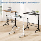 Dumos 31.5" Walking Pad Desk, Laptop Desk, Home Office | Lockable Wheels, Adjustable Height, Portable Rolling Design, Treadmill Use, Stand Up Style, Black