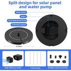 Solar Fountain For Bird Bath, Solar Water Fountain With Multiple Nozzles & Fixed Pipes, Upgraded Version 3.5W Solar Water Pump, Suitable For Bird Bath, Garden, Courtyard, Fish Tank, Outdoor