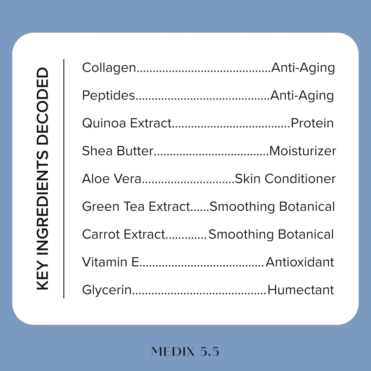 Medix 5.5 Collagen Cream Skin Care Face Lotion & Body Lotion For Dry Skin | Anti Aging Collagen Peptides Firming Cream Body Moisturizers Lifts, Firms, & Tightens For Younger Looking Skin, 15 Fl Oz