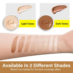 Tattoo Cover Up Makeup Waterproof, 2-Color Tattoo Concealer, Long Lasting Sweatproof Concealers And Neutralizing Makeup For Body, Naturally Cover Tattoos, Spots