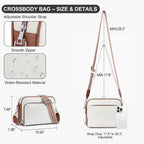 Crossbody Purses For Women Vegan Leather Travel Anti Theft Bags Guitar Strap Shoulder Purse With Built In Wallet