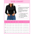 Aoudery Button Down Shirts For Women Slim Fit Long Sleeve Stretch Dress Shirts Work Shirt Wrinkle Free