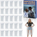 30 Pack Disposable Rain Ponchos For Adults, Emergency Clear Poncho With Hood Waterproof Bulk Plastic Rain Coat Family Pack For Hiking, Camping, Travel