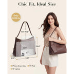 Missnine Hobo Bag For Women Pu Leather Purses, Multi-Pocket Crossbody Handbags With Zipper,Shoulder Bags Tote Purse