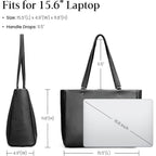 Befen Genuine Leather Work Laptop Tote Bag For Women Ladies Totes Shoulder Purses Satchel Handbag With 15" Compartment