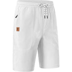 Men'S Stretch Shorts Casual Classic Fit Drawstring Summer Beach Shorts With Zipper Pockets