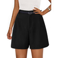 Shorts for Women Dressy 2026 Summer Elastic High Waisted Wide Leg Business Casual Work Shorts with Pockets