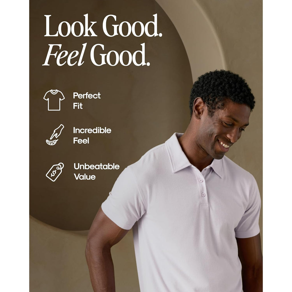 True Classic Novelty Polo Shirts For Men – Mens Polo Shirts Short Sleeve Cotton, Dry Fit Golf Shirt For Men