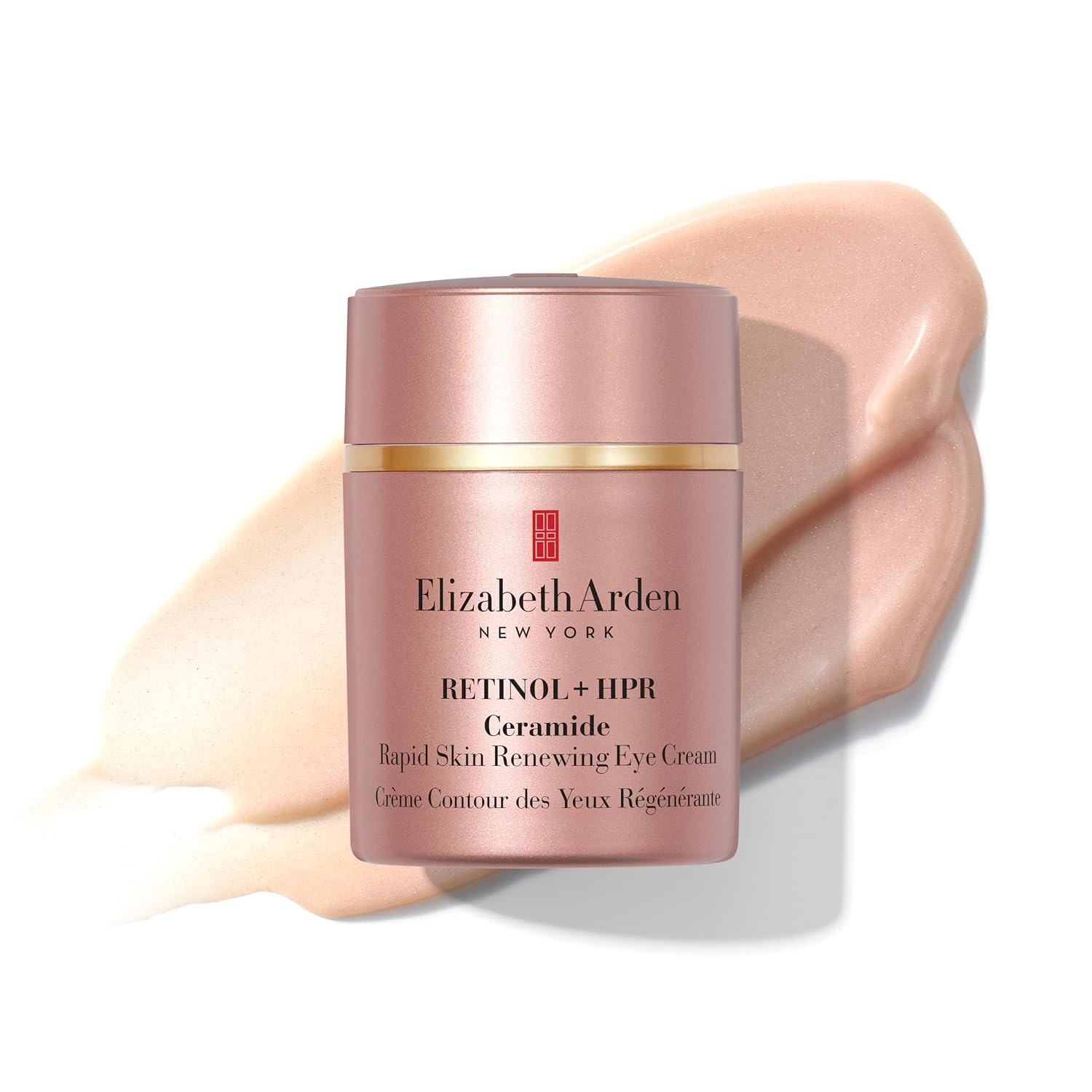 Elizabeth Arden Retinol + Hpr Ceramide Rapid Skin Renewing Under Eye Cream, Fine Lines & Wrinkles Treatment With Peptides, Hydrating Brightener, 0.5 Fl Oz