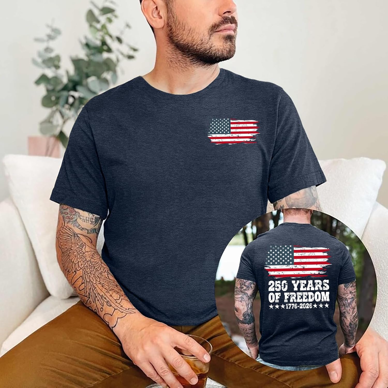 Men'S 250 Anniversary Usa Shirt American Flag T Shirt 250 Years America Anniversary Shirt Patriotic Shirts Tops