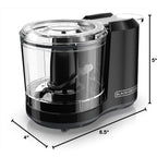 BLACK+DECKER 1.5-Cup Electric Food Chopper, One Touch Pulse, 150W Motor, Stay-Sharp Blade, Dishwasher Safe