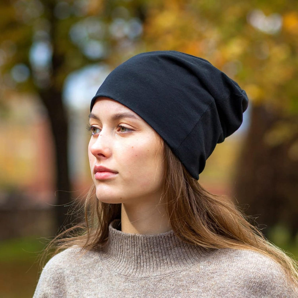 Tergy 4/10/12 Pieces Unisex Beanie Hats for Men Women Slouchy Beanie Hip-Hop Caps Lighweight Soft Skull Caps for Chemo Sleep 12 Multicolors