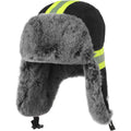 Clobeau Mens Women Winter Russian Ushanka Thermal Trapper Hat Ski Cycling Hunting Cap Earflap Safety Reflective Snow Hat