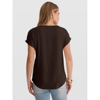 Anrabess Women'S Short Sleeve Pleated T Shirts | Scoop Neck Breathable Tops, Business Casual Dressy Blouses, 2026 Summer Cute Fashion Clothes