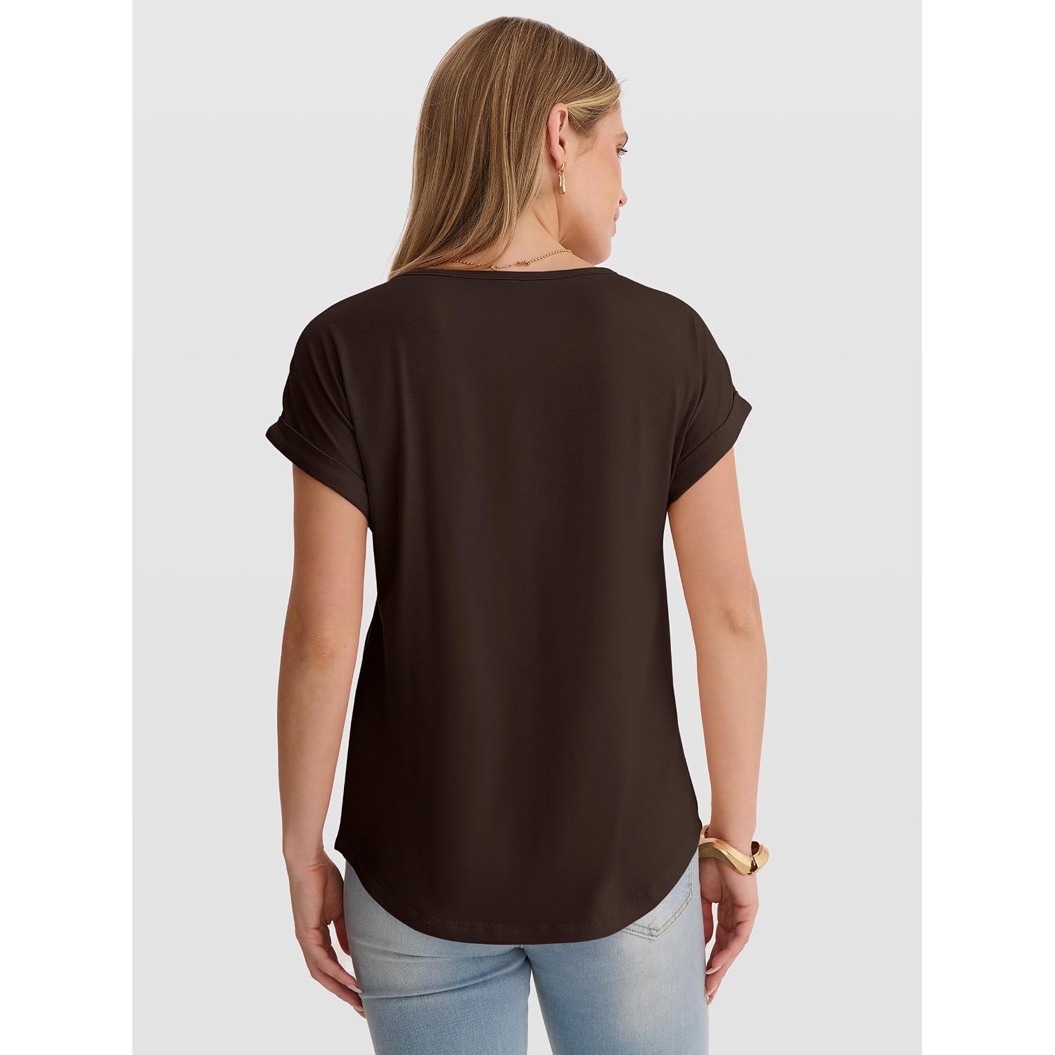Anrabess Women'S Short Sleeve Pleated T Shirts | Scoop Neck Breathable Tops, Business Casual Dressy Blouses, 2026 Summer Cute Fashion Clothes