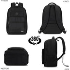 Black Backpack For Men, School Backpack For Boy Teens | 15.6 Inch Laptop Back Pack With Reinforced Straps
