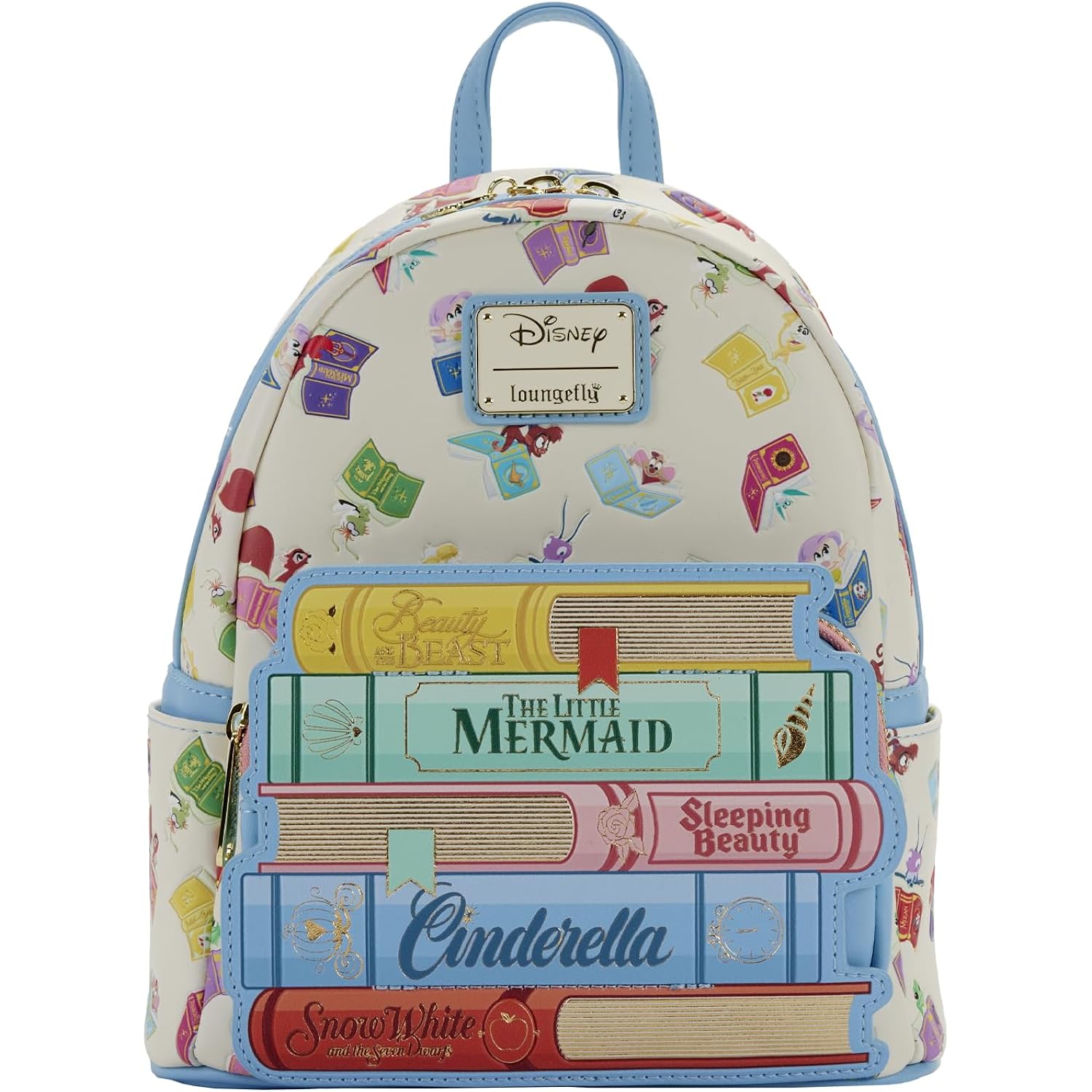 Loungefly Disney Princess Books Classics Womens Double Strap Shoulder Bag Purse, Multi, One Size, Disney Princess Books Classic Mini Backpack | Disney, Princess, Books, Classics, Double Strap, Purse