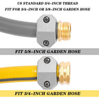 Zinc And Aluminum Male And Female Coupling, Fits All 5/8-Inch And 3/4-Inch Garden Hose Repair Fitting, 2 Pack(Female & Male) | Zinc And Aluminum Hose End Repair