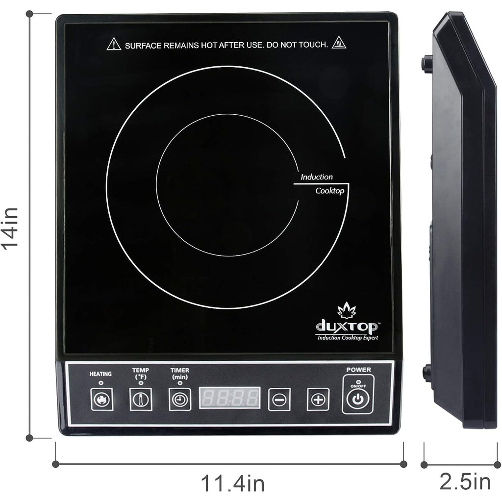Duxtop 1800W Portable Induction Cooktop Countertop Burner, Black 9100Mc/Bt-M20B