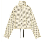 Women Polka Dot Jacket Lightweight Zip Up Coat 2026 Trendy Fall Outfits Cropped Spring Jackets With Pockets